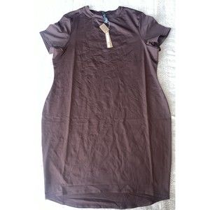 4X Skims Signature Swim T-Shirt Dress Short Sleeve CU-DRS-2793 Cocoa